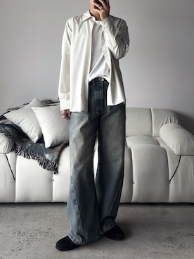 「インディゴデニム」｜morningさん（メンズ・176cm）の秋コーディネート