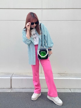 「PAMEO POSE」｜「アイテム（その他）」を使った、おりな。さん（レディース・156cm）の夏コーディネート