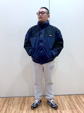 「XLARGE（エクストララージ）のアイテム（ナイロンジャケット）」を使った、RmsDbr1004さん（メンズ・164cm）の冬コーディネート