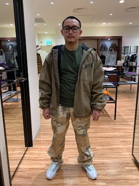 「XLARGE（エクストララージ）のアイテム（ブルゾン）」を使った、RmsDbr1004さん（メンズ・164cm）の秋コーディネート