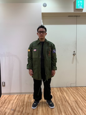 「XLARGE（エクストララージ）のアイテム（ブルゾン）」を使った、RmsDbr1004さん（メンズ・164cm）の秋コーディネート