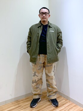 「XLARGE（エクストララージ）のアイテム（ブルゾン）」を使った、RmsDbr1004さん（メンズ・164cm）の秋コーディネート