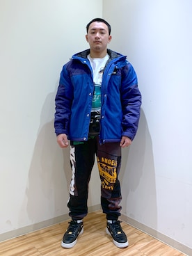 「XLARGE（エクストララージ）のアイテム（ナイロンジャケット）」を使った、RmsDbr1004さん（メンズ・164cm）の秋コーディネート