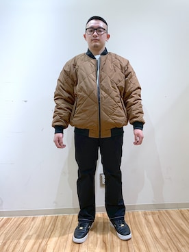 「XLARGE（エクストララージ）のアイテム（ブルゾン）」を使った、RmsDbr1004さん（メンズ・164cm）の秋コーディネート