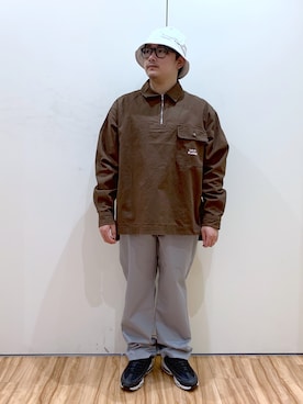 XLARGEのシャツ/ブラウス（ブラウン系）を使った人気ファッション