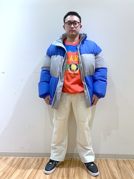 「XLARGE（エクストララージ）のアイテム（ブルゾン）」を使った、RmsDbr1004さん（メンズ・164cm）の冬コーディネート