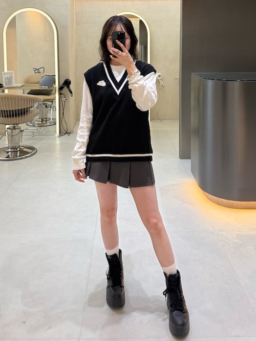 pois ポワ　knit vest ブラック 楽天市場】【SALE！30%OFF】プリット prit 1/3ウールナイロン 3G