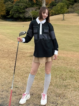 「アイテム（ポロシャツ）」を使った、いそまた あいさん（レディース・158cm）の秋コーディネート