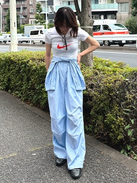 「hellam（へラム）のアイテム」を使った、いそまた あいさん（レディース・158cm）の夏コーディネート