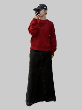 「アイテム（デニムスカート）」を使った、いそまた あいさん（レディース・158cm）の秋コーディネート