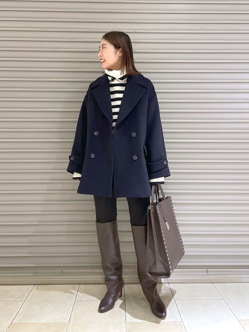 BABYLONE オーバーPコートネイビー