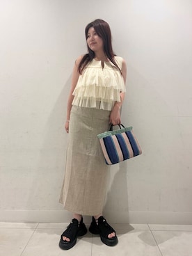 「やや暑い」｜hikariさん（レディース・162cm）の夏コーディネート