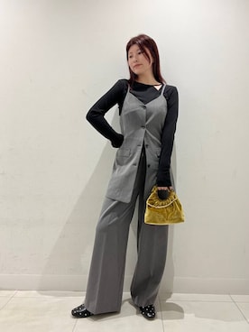 「アイテム（チュニック）」を使った、hikariさん（レディース・162cm）の秋コーディネート