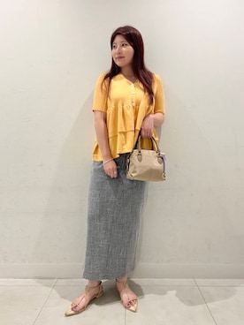 「アイテム（スカート）」を使った、hikariさん（レディース・162cm）の夏コーディネート