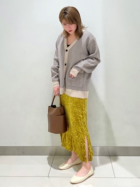 「ベロアスカート」｜「アイテム（その他シューズ）」を使った、hikariさん（レディース・163cm）の冬コーディネート