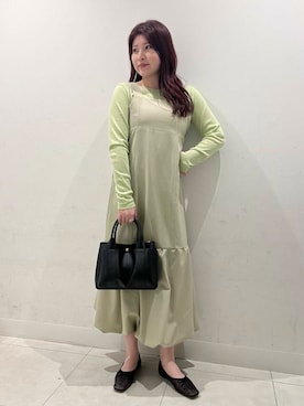 「SENSE OF PLACE by URBAN RESEARCH（センスオブプレイスバイアーバンリサーチ）のアイテム（バレエシューズ）」を使った、hikariさん（レディース・162cm）の冬コーディネート