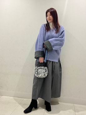 「アイテム（ノーカラーコート）」を使った、hikariさん（レディース・162cm）の秋コーディネート