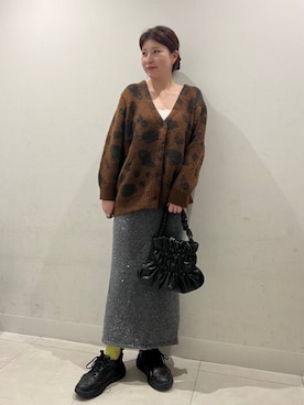 「冬の差し色コーデ」｜hikariさん（レディース・162cm）の冬コーディネート