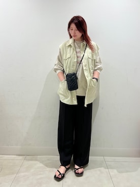 「RODE SKO」｜「アイテム（ミリタリージャケット）」を使った、hikariさん（レディース・163cm）の春コーディネート