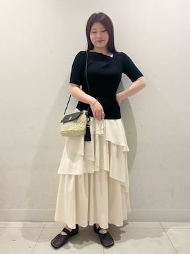 「カーブデニム」｜hikariさん（レディース・162cm）の春コーディネート