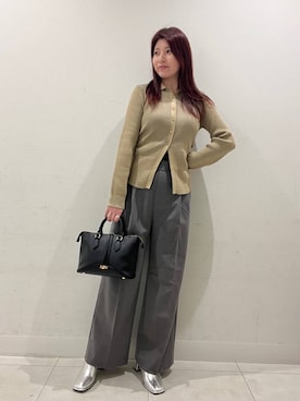 「アイテム（ブーツ、シルバー系）」を使った、hikariさん（レディース・162cm）の冬コーディネート