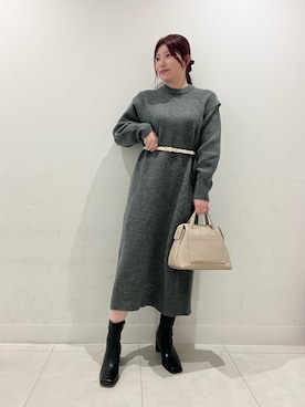 「アイテム（ファッション雑貨、ホワイト系）」を使った、hikariさん（レディース・162cm）の秋コーディネート
