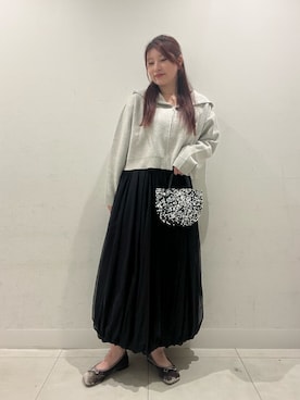 「アイテム（バレエシューズ）」を使った、hikariさん（レディース・162cm）の秋コーディネート