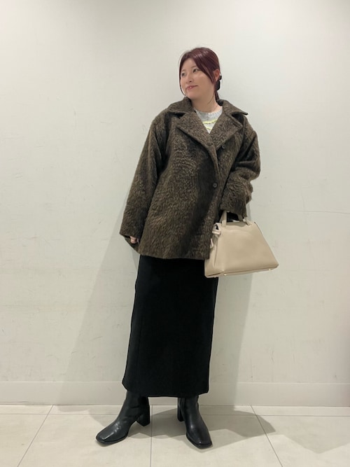 マルチカラーシャギーコート