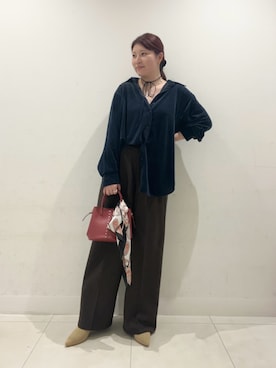 「秋のシャツ着こなし術」｜hikariさん（レディース・162cm）の秋コーディネート