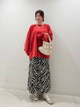 「SENSE OF PLACE by URBAN RESEARCH（センスオブプレイスバイアーバンリサーチ）のヴィンテージルーズスウェット（Tシャツ/カットソー）」を使った、hikariさん（レディース・162cm）の秋コーディネート