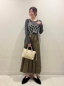 「アイテム（その他小物）」を使った、hikariさん（レディース・162cm）の秋コーディネート