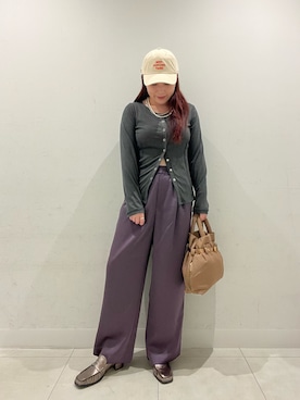 「アイテム（帽子）」を使った、hikariさん（レディース・162cm）の夏コーディネート