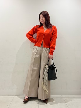 「アイテム（バンダナ/スカーフ）」を使った、hikariさん（レディース・162cm）の秋コーディネート