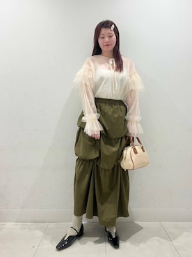 「RODE SKO（ロデスコ）のラウンドミニボストンバッグ（ボストンバッグ）」を使った、hikariさん（レディース・162cm）の春コーディネート