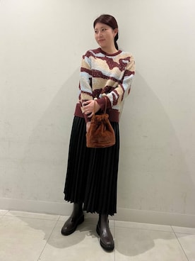 「ホリデー女子会デート」｜hikariさん（レディース・162cm）の冬コーディネート