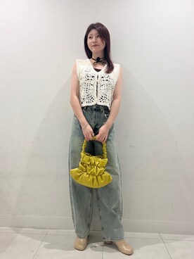 「カーブデニム」｜hikariさん（レディース・162cm）の秋コーディネート