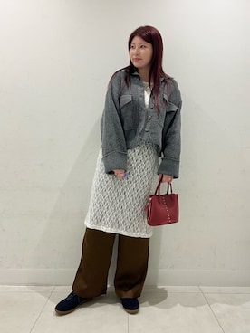 「アイテム（その他アウター）」を使った、hikariさん（レディース・162cm）の秋コーディネート