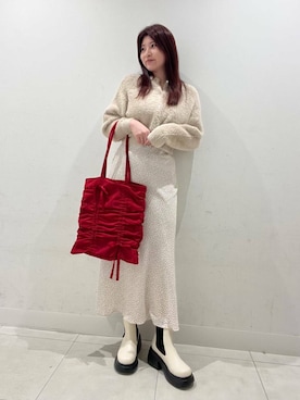「SENSE OF PLACE by URBAN RESEARCH（センスオブプレイスバイアーバンリサーチ）の『消臭』サイドゴアボリュームソールブーツ（ブーツ）」を使った、hikariさん（レディース・162cm）の冬コーディネート