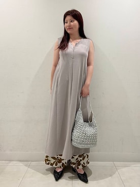 「やや暑い」｜「アイテム（ワンピース/ドレス）」を使った、hikariさん（レディース・162cm）の夏コーディネート