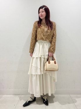 「RODE SKO（ロデスコ）のラウンドミニボストンバッグ（ボストンバッグ）」を使った、hikariさん（レディース・162cm）の春コーディネート