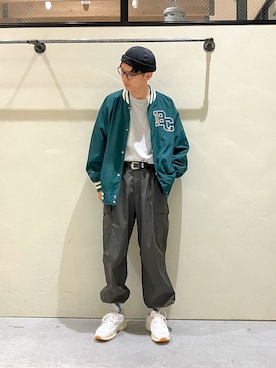 「niko and...（ニコアンド）のアイテム（スタジャン）」を使った、Ko-sukeさん（メンズ・173cm）の夏コーディネート