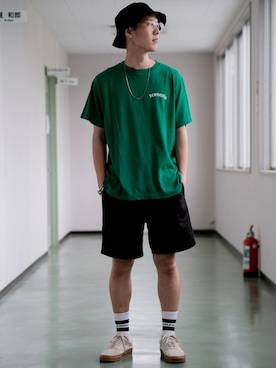 「SCENARIO（シナリオ）のアイテム（トップス）」を使った、Ko-sukeさん（メンズ・173cm）の夏コーディネート