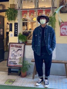 「CONVERSE（コンバース）のアイテム（その他シューズ）」を使った、weiqingliさん（メンズ・174cm）の春コーディネート
