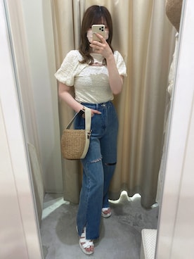 「one after another NICE CLAUP（ワンアフターアナザーナイスクラップ）のスニーカー底グルカサンダル（サンダル）」を使った、みどりさん（レディース・160cm）の春コーディネート