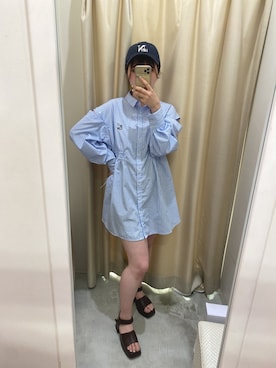 「NUN（エヌユーエヌ）のアイテム」を使った、みどりさん（レディース・160cm）の夏コーディネート