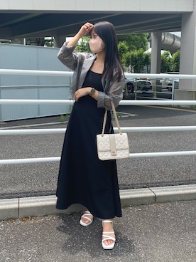 「one after another NICE CLAUP（ワンアフターアナザーナイスクラップ）のアイテム（その他シューズ）」を使った、noaさん（レディース・153cm）の夏コーディネート