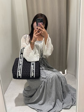 「one after another NICE CLAUP（ワンアフターアナザーナイスクラップ）のアイテム（その他シューズ）」を使った、noaさん（レディース・153cm）の夏コーディネート