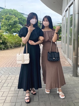 「one after another NICE CLAUP（ワンアフターアナザーナイスクラップ）のアイテム（その他シューズ）」を使った、noaさん（レディース・153cm）の夏コーディネート