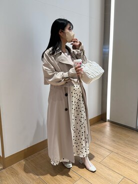 「ラフコーデ」｜「アイテム（トレンチコート）」を使った、noaさん（レディース・153cm）の春コーディネート