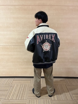「AVIREX（アヴィレックス）のアイテム（スタジャン）」を使った、shuppi12さん（メンズ・172cm）の秋コーディネート